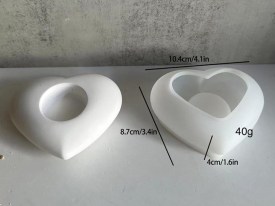 Molde silicona porta vela corazon